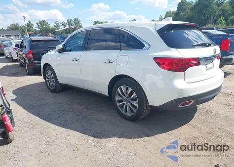 2015 Acura Mdx Technology Package z USA, uszkodzony, nr VIN 5FRYD4H46FB001216